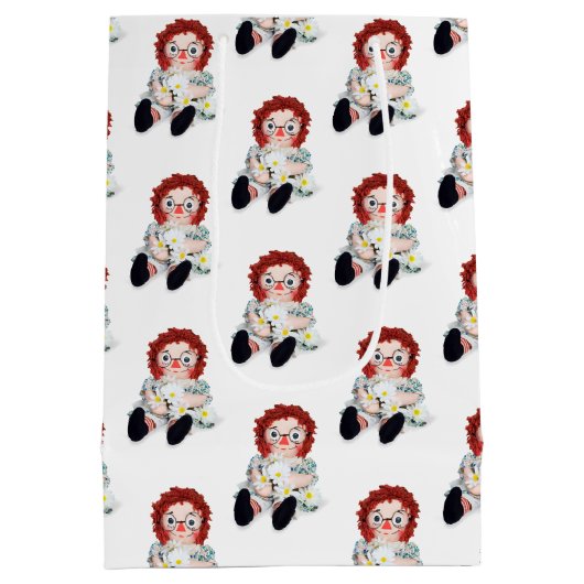 lappenpop met daisy boeket medium cadeauzakje (Achterkant)