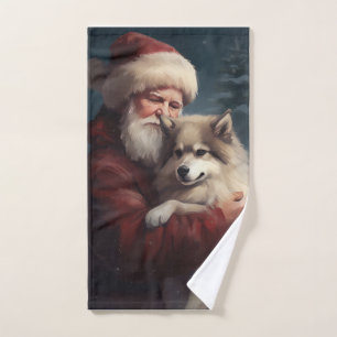Lapphund finlandais Noël festif du Père Noël