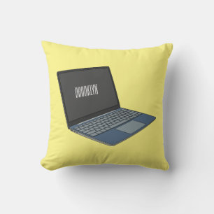 Laptop cartoon illustratie kussen