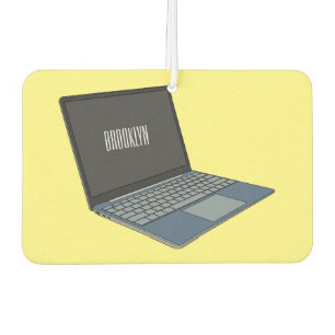 Laptop cartoon illustratie luchtverfrisser