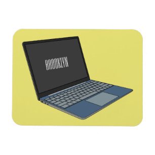 Laptop cartoon illustratie magneet