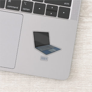 Laptop cartoon illustratie sticker