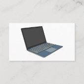Laptop cartoon illustratie visitekaartje (Achterkant)