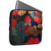 laptop case Japanese style flower (Voorkant Rechts)