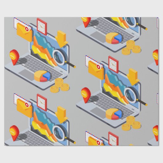 Laptop Computing Cadeaupapier (Vlak)