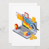 Laptop Computing Kaart (Voorkant / Achterkant)