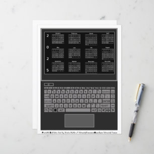 Laptop en toetsenbord 2025 Agenda op het scherm
