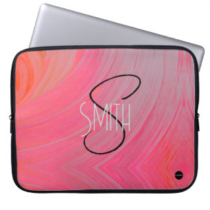 Laptop Hoes Pink Swirl HAMbyWG