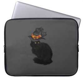 Laptop Hoesje Cat Halloween Laptop Sleeve