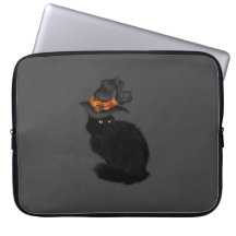 Laptop Hoesje Cat Halloween