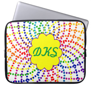 Laptop hoesje met monogram laptop sleeve