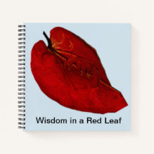 Laptop met Red Leaf Art op voorzijde