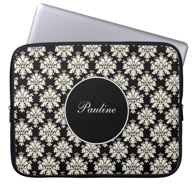 Laptop Monogram Sleeves Damask (Voorkant)