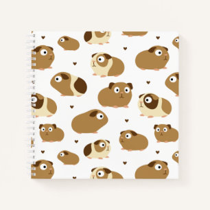 Laptop over cute Guinee-varkens Notitieboek