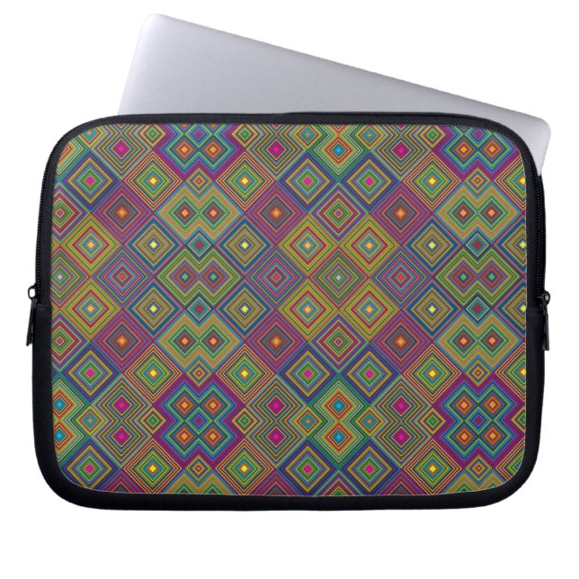 Laptop sleeve featuring a colorful (Voorkant)