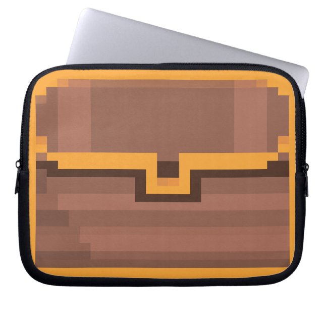 Laptop Sleeves "Tresure Chest" 01 Pixel-Art (Voorkant)
