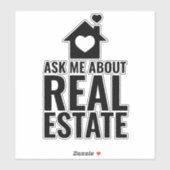 Laptop Sticker - Vraag me over onroerend goed (Vel)