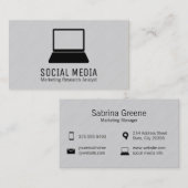 Laptop | Textuurlijnen Visitekaartje (Voorkant / Achterkant)