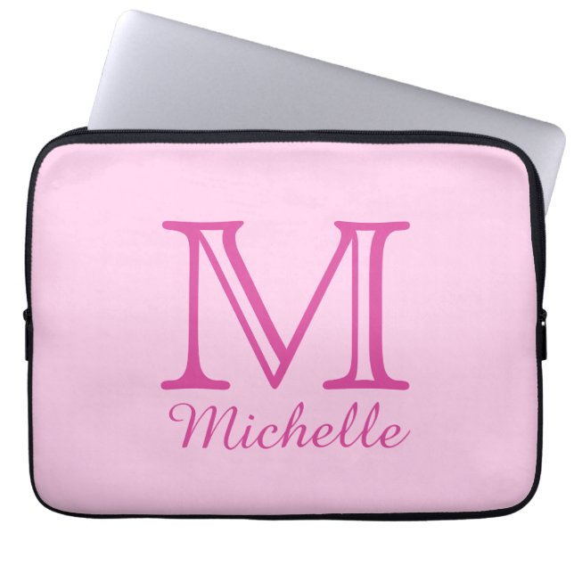 Laptop van het Monogram, van de Naam & van de Sleeve (Voorkant)