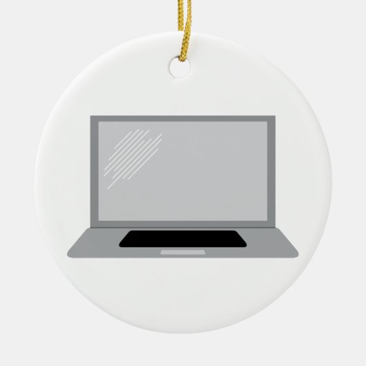 Laptopcomputer Keramisch Ornament (Voorkant)