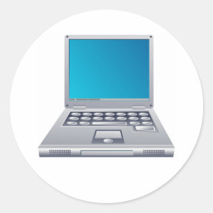 Laptopcomputer Ronde Sticker