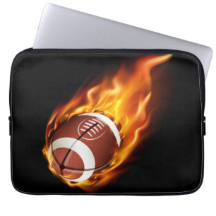 Laptophoes 13-inch vlammend Football Laptop Sleeve