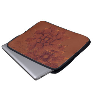 laptophoes—Bronze Flowers Laptop Sleeve