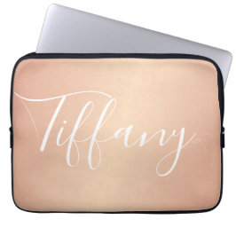 Laptophoes - Confetti Foil Name Roos Gold Laptop Sleeve