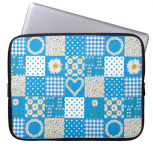 laptophoes: Daisy Chains, Faux Patchwork Laptop Sleeve