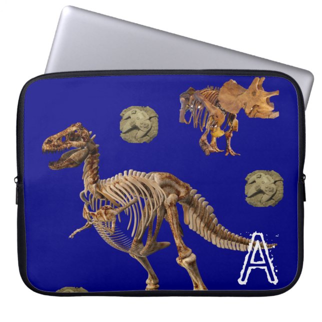 Laptophoes Dinosaur Fossils Laptop Sleeve (Voorkant)