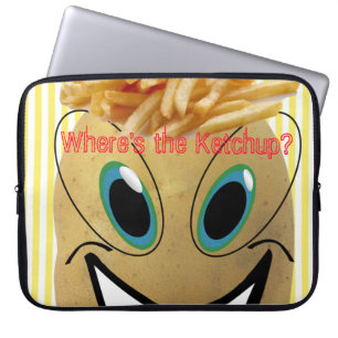 Laptophoes, Franse feeën, waar is de Ketchup? Laptop Sleeve