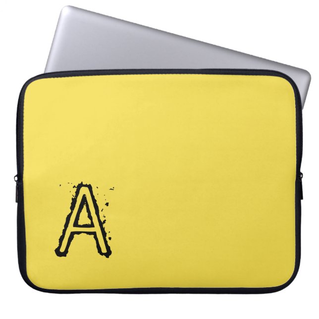 Laptophoes Geel Laptop Sleeve (Voorkant)