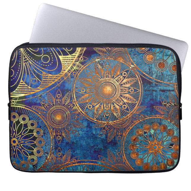 Laptophoes - Goud Laptop Sleeve (Voorkant)