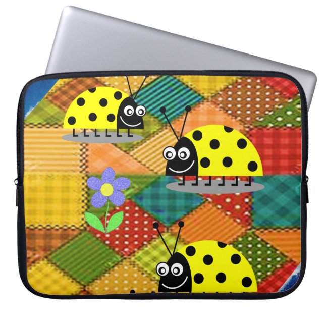 Laptophoes Ladybug Laptop Sleeve (Voorkant)