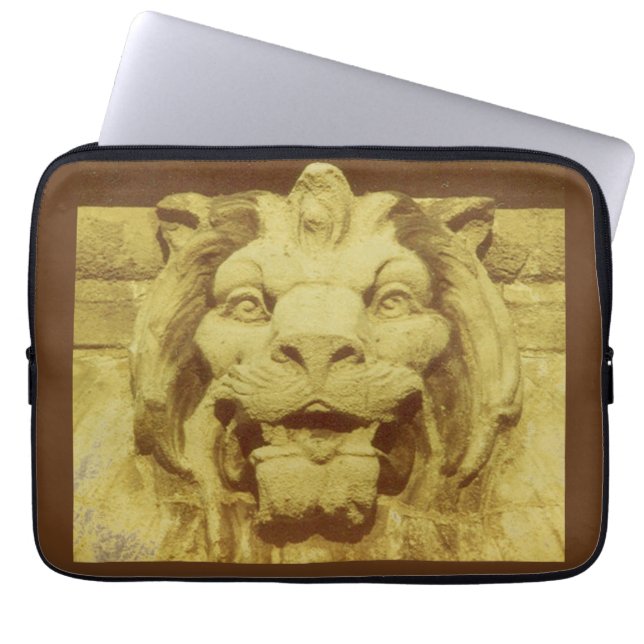 Laptophoes - Lion Head Laptop Sleeve (Voorkant)
