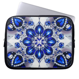 Laptophoes met blauw-witte kleuren ontwerp laptop sleeve