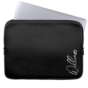 Laptophoes met gepersonaliseerde naam voor modern  laptop sleeve