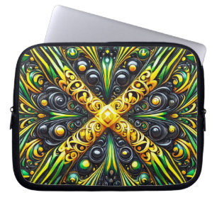 Laptophoes met Jamaicaanse kleuren Laptop Sleeve