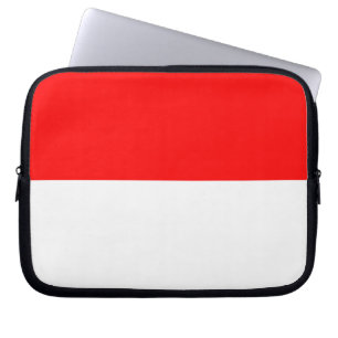 Laptophoes met vlag van Indonesië Laptop Sleeve