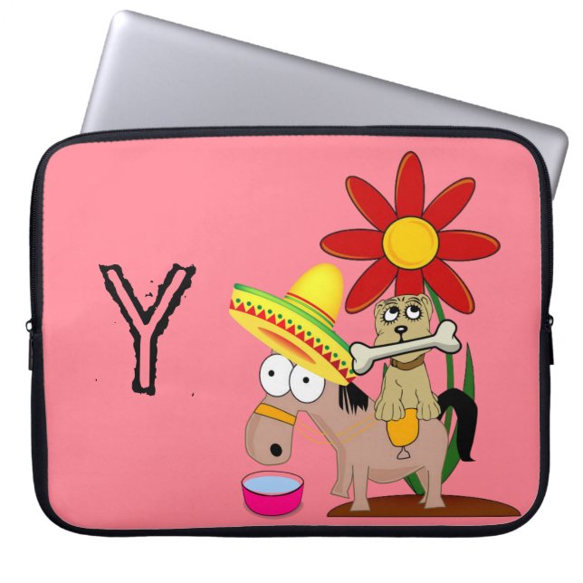 Laptophoes Mexicaanse hond Donkey Laptop Sleeve (Voorkant)