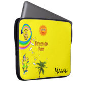 Laptophoes Rainbow Beach Fun Laptop Sleeve (Voorkant Rechts)