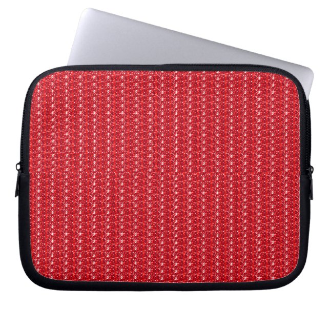Laptophoes Red Glitter Laptop Sleeve (Voorkant)