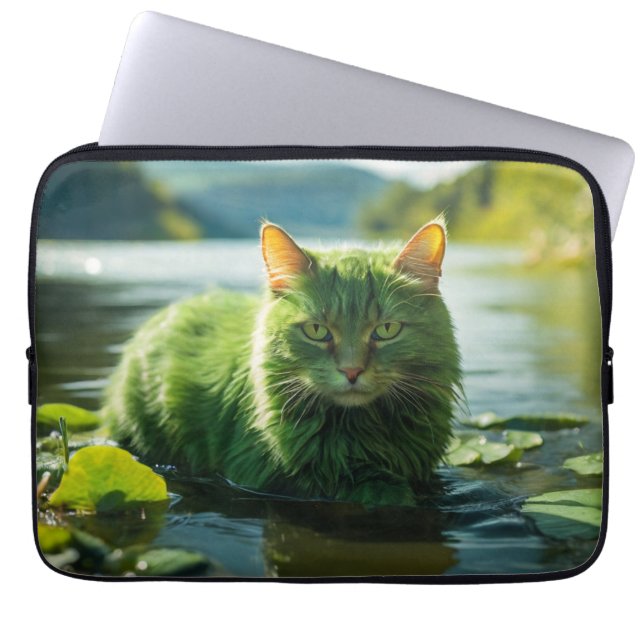 Laptophoes – Stijlvol kattenontwerp Laptop Sleeve (Voorkant)