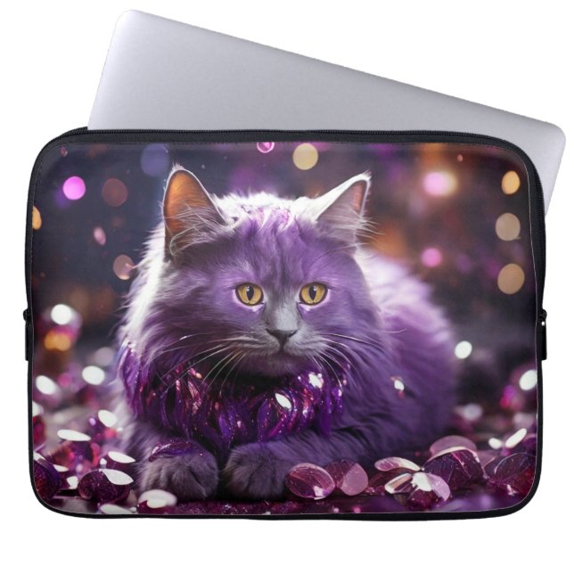 Laptophoes – Stijlvol kattenontwerp Laptop Sleeve (Voorkant)