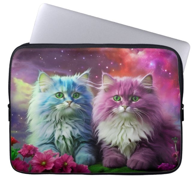 Laptophoes – Stijlvol kattenontwerp Laptop Sleeve (Voorkant)
