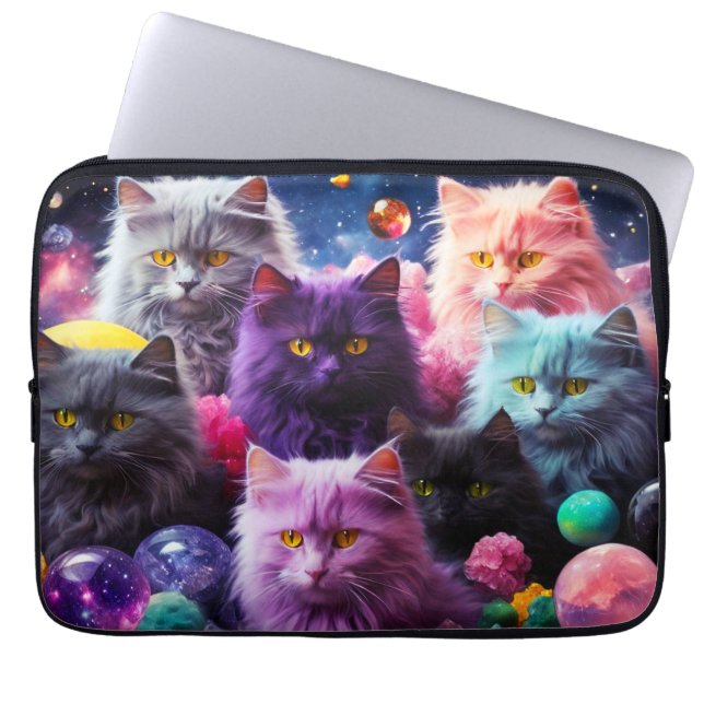 Laptophoes – Stijlvol kattenontwerp Laptop Sleeve (Voorkant)