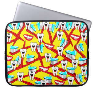 Laptophoes Tandenborstel, Toothpaste, Dentist Laptop Sleeve