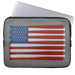 Laptophoes voor honkbal-Amerika (VS) Laptop Sleeve