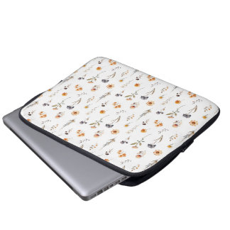 Laptophoezen met wilde bloemenpatroon laptop sleeve