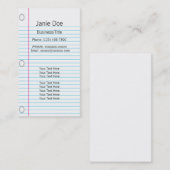 Laptoppapier Visitekaartje (Voorkant / Achterkant)